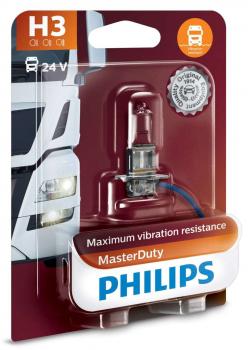 Philips H3 24V Scheinwerferbirne 70W PK22s 24V Halogen MasterDuty 1St Blister (1